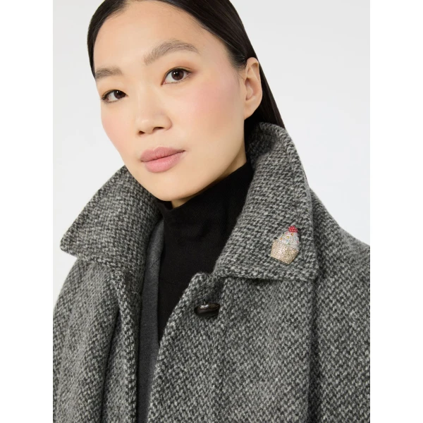 Max Mara Falla Rhinestone Brooch in Ivory | Brooches & Pins | Luxury Shoes 