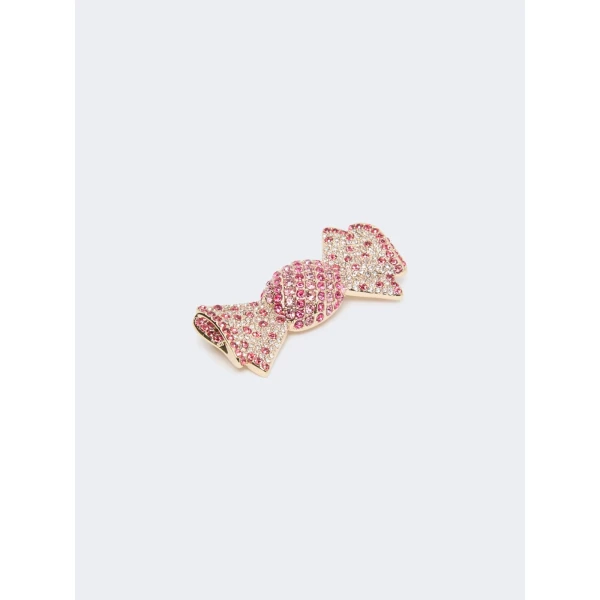 Max Mara Falla Rhinestone Brooch in Pink | Brooches & Pins | Luxury Shoes 