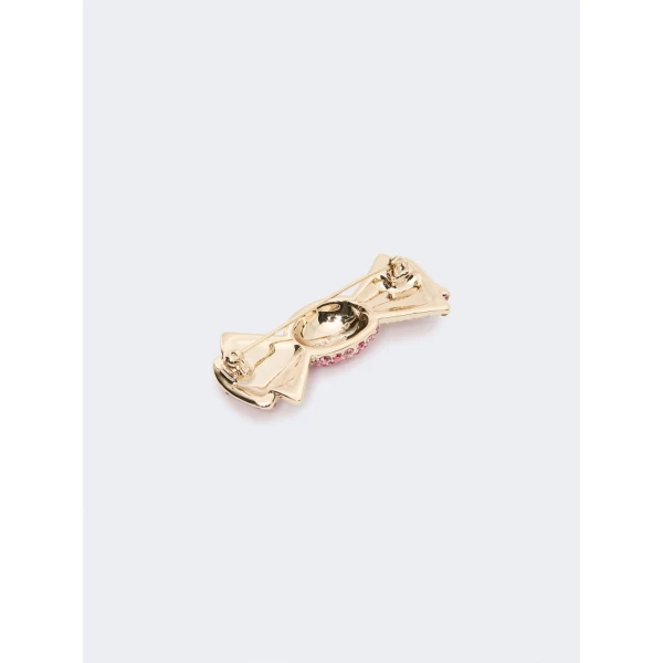 Max Mara Falla Rhinestone Brooch in Pink | Brooches & Pins | Luxury Shoes 