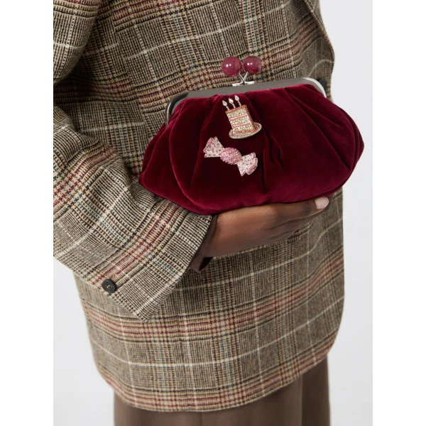 Max Mara Falla Rhinestone Brooch in Pink | Brooches & Pins | Luxury Shoes 