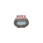 Max Mara Falla Rhinestone Brooch in Red | Brooches & Pins | Luxury Shoes 