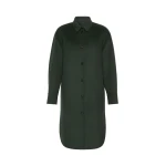 Max Mara Fante Wool Drap Midi Coat in Dark Green | Wool Coat | Luxury Shoes 