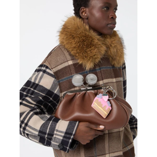 Max Mara Fantino Leather Keyring in Pink | Bag charms | Luxury Shoes 