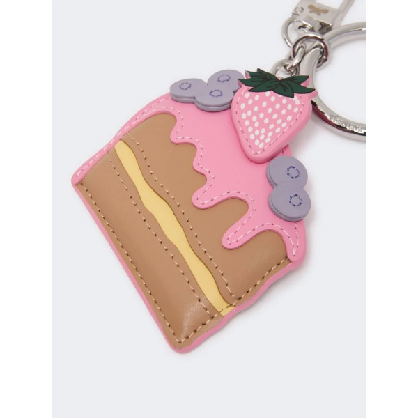 Max Mara Fantino Leather Keyring in Pink | Bag charms | Luxury Shoes 
