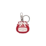 Max Mara Fantino Leather Keyring in Red | Bag charms | Luxury Shoes 