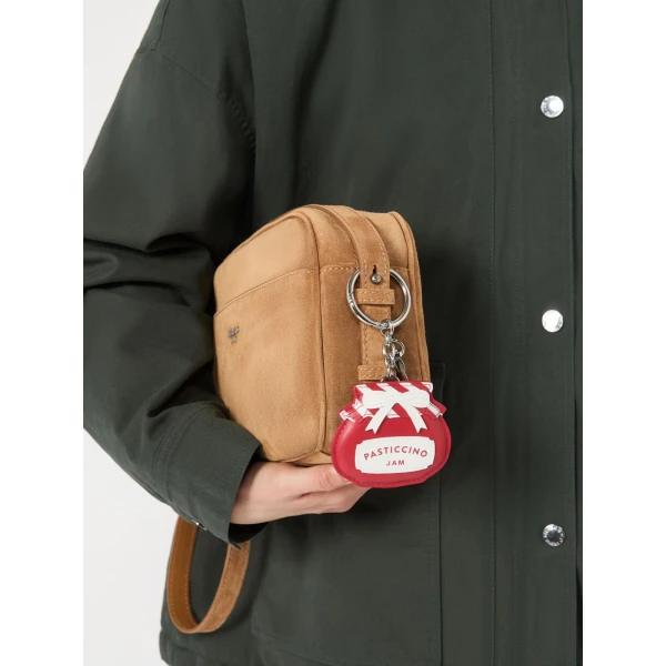 Max Mara Fantino Leather Keyring in Red | Bag charms | Luxury Shoes 