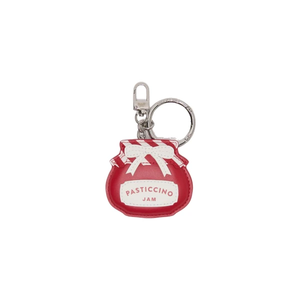 Fantino Leather Keyring in Red