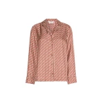 Max Mara Farnese Printed Silk Pyjama Shirt in Orange | Shirts | Luxury Shoes 