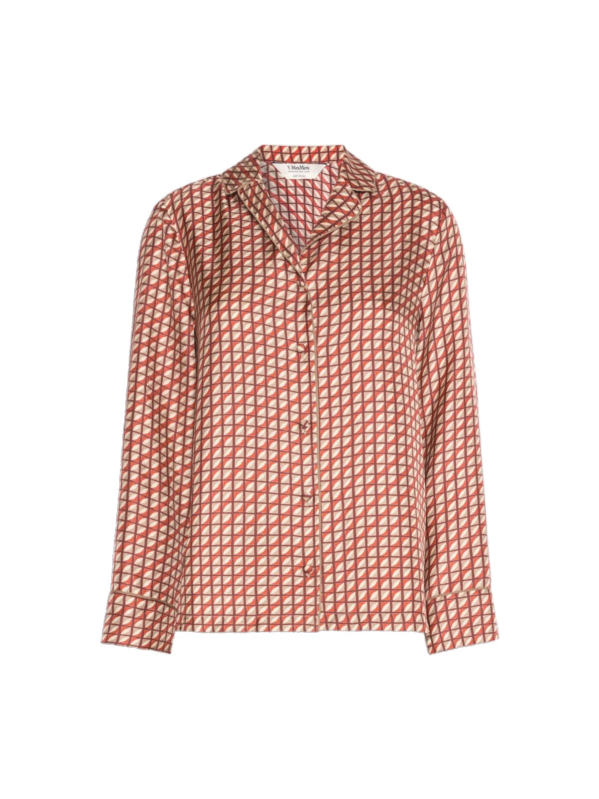 Max Mara Farnese Printed Silk Pyjama Shirt in Orange Max Mara Farnese Printed Silk Pyjama Shirt in Orange | Shirts | Luxury Shoes