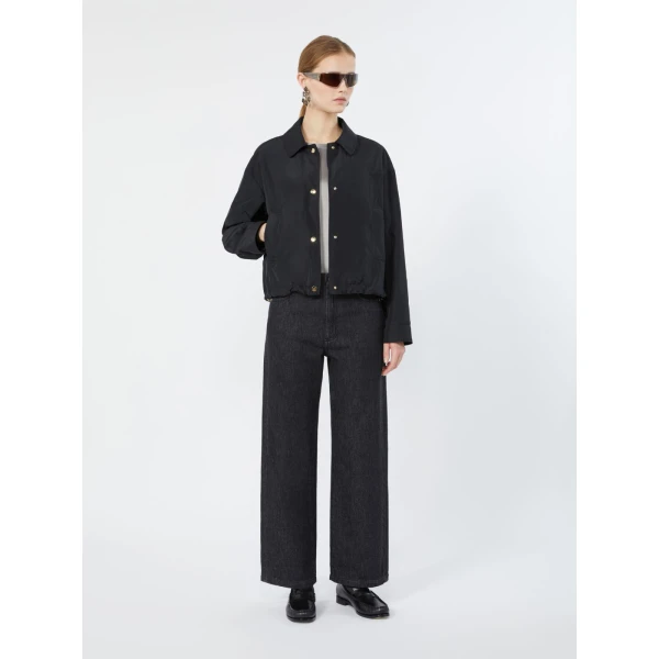 Max Mara Faro Straight-Leg Cotton Denim Jeans in Black | Denim | Luxury Shoes 