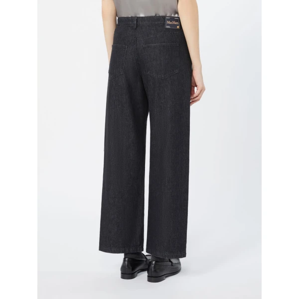 Max Mara Faro Straight-Leg Cotton Denim Jeans in Black | Denim | Luxury Shoes 