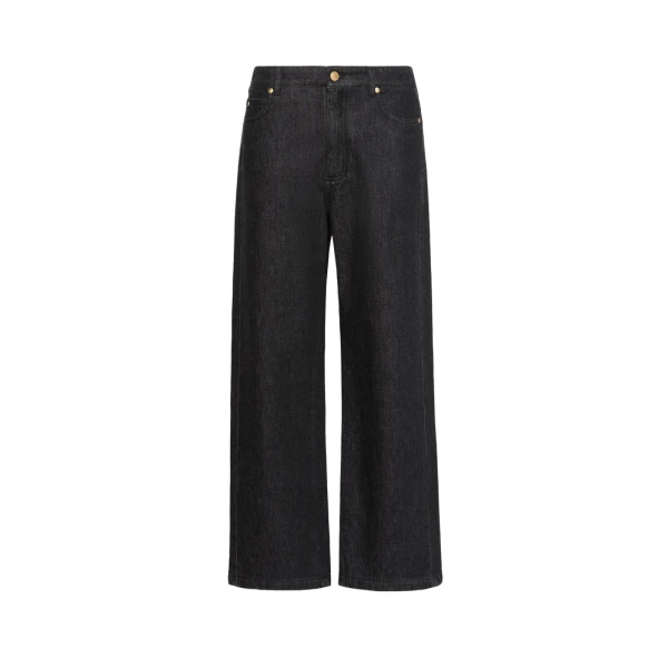 Faro Straight-Leg Cotton Denim Jeans in Black