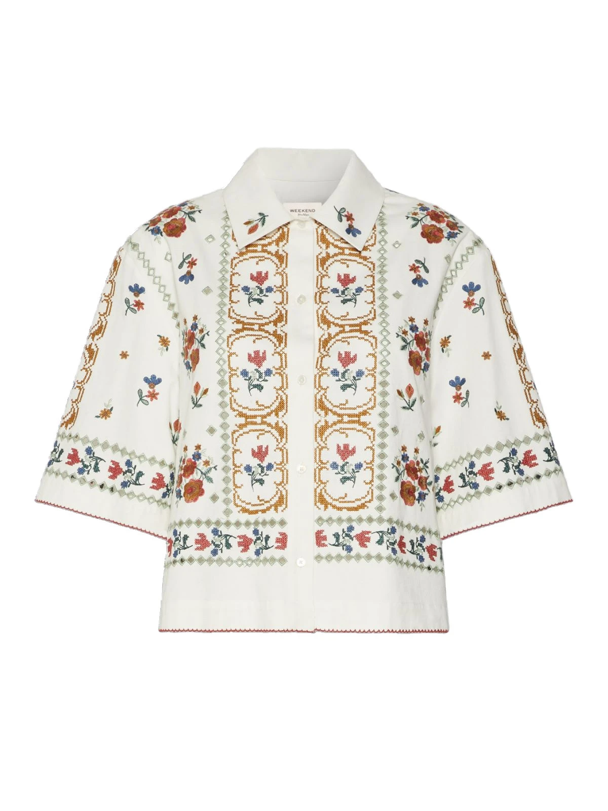 Max Mara Farsa Embroidered Cotton Jacket in White Max Mara Farsa Embroidered Cotton Jacket in White | Jackets | Luxury Shoes