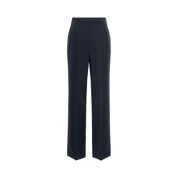 Max Mara Fascia Compact Cady Trousers in Midnight Blue | Tailored pants | Luxury Shoes 