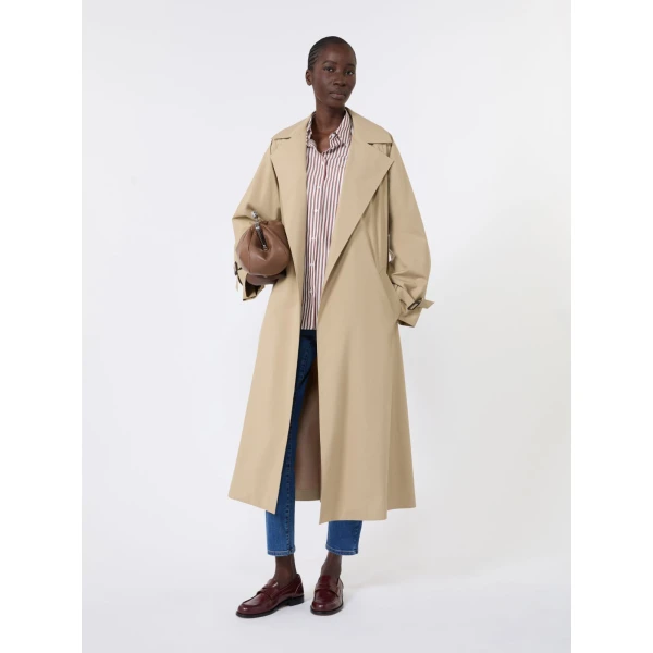 Max Mara Fatto Long Water-Repellent Trench Coat in Beige | Trench Coat | Luxury Shoes 