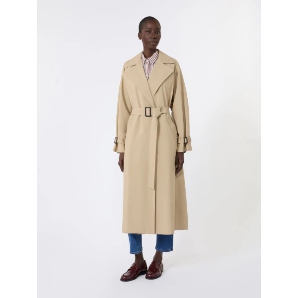 Max Mara Fatto Long Water-Repellent Trench Coat in Beige | Trench Coat | Luxury Shoes 