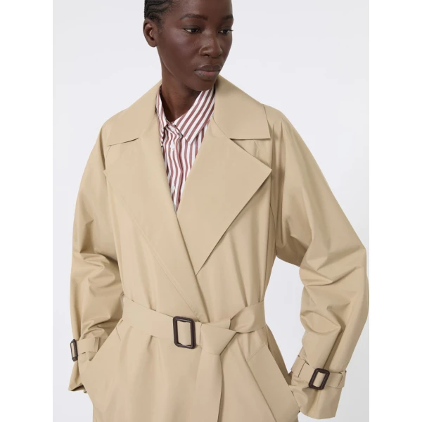 Max Mara Fatto Long Water-Repellent Trench Coat in Beige | Trench Coat | Luxury Shoes 
