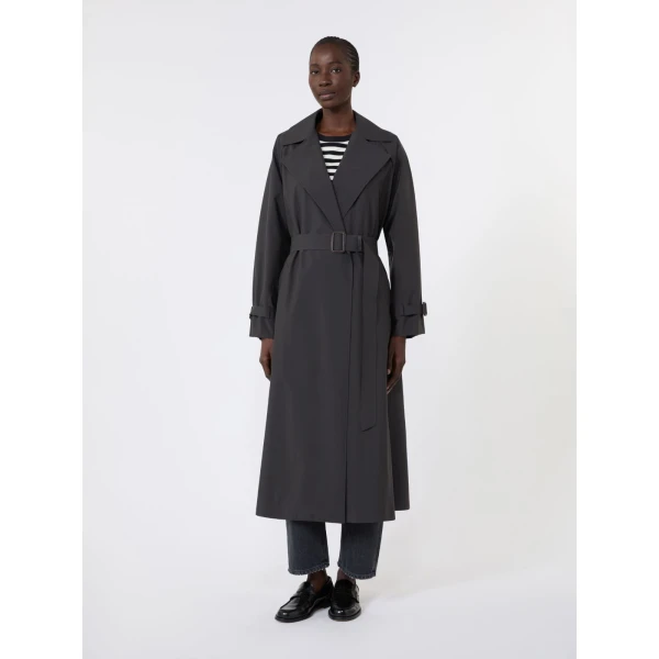 Max Mara Fatto Long Water-Repellent Trench Coat in Black | Trench Coat | Luxury Shoes 