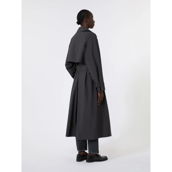 Max Mara Fatto Long Water-Repellent Trench Coat in Black | Trench Coat | Luxury Shoes 