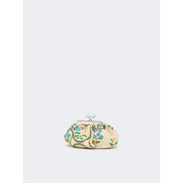 Max Mara Favella Extra Small Beaded Pasticcino Bag in Pink | Mini Bags | Luxury Shoes 