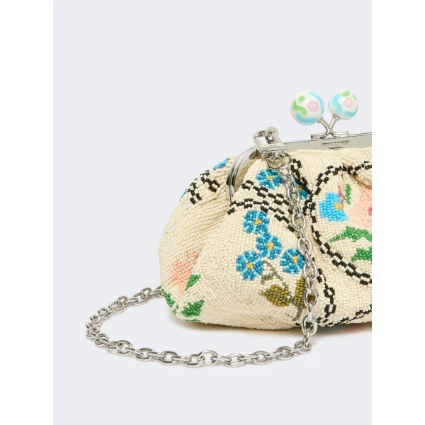 Max Mara Favella Extra Small Beaded Pasticcino Bag in Pink | Mini Bags | Luxury Shoes 