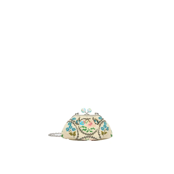 Favella Extra Small Beaded Pasticcino Bag in Pink