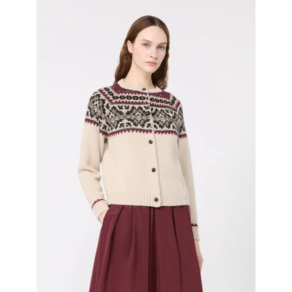 Max Mara Febe Alpaca Blend Cardigan in Ivory | Cardigan | Luxury Shoes 