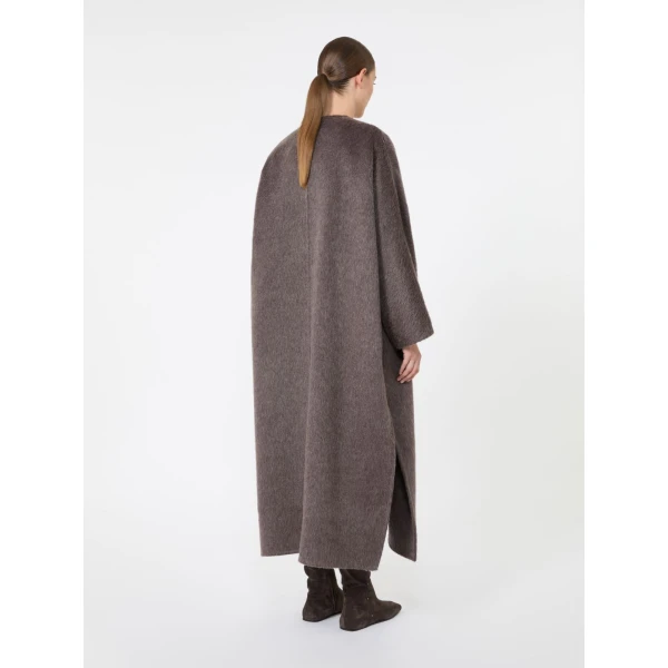 Max Mara Febo Oversized Camel and Mohair Coat in Mud | Wool Coat | Luxury Shoes 