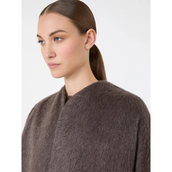 Max Mara Febo Oversized Camel and Mohair Coat in Mud | Wool Coat | Luxury Shoes 