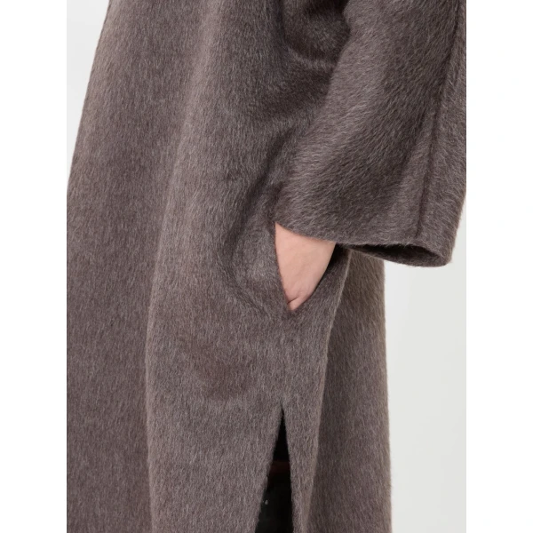 Max Mara Febo Oversized Camel and Mohair Coat in Mud | Wool Coat | Luxury Shoes 