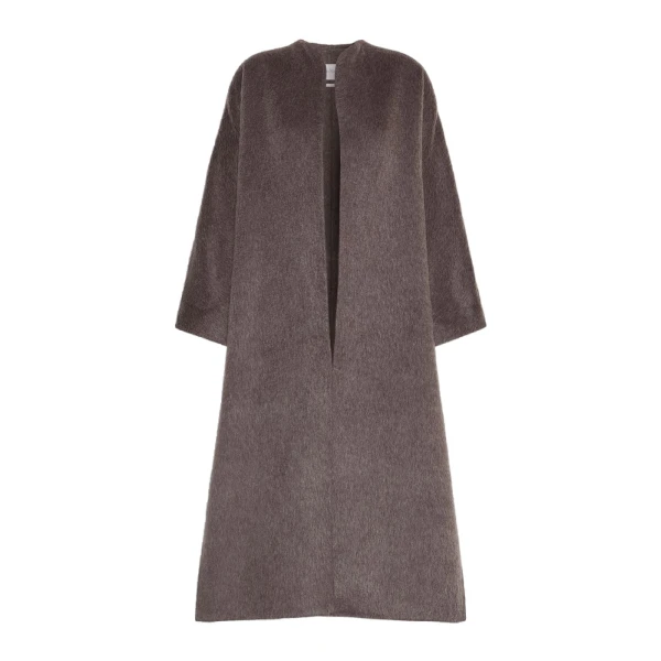 Max Mara Febo Oversized Camel and Mohair Coat in Mud | Wool Coat | Luxury Shoes 