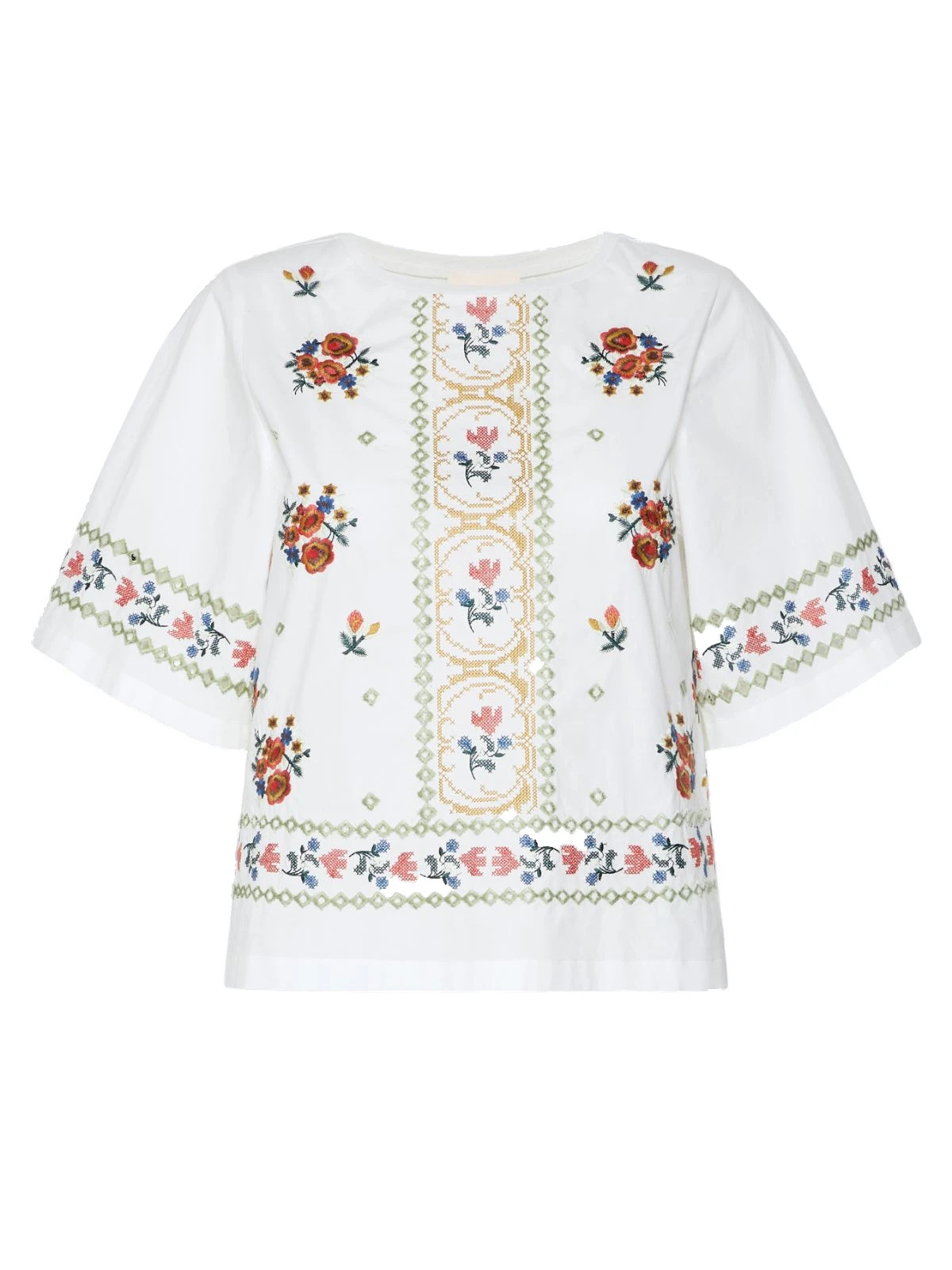 Max Mara Feltre Embroidered T-Shirt in White Max Mara Feltre Embroidered T-Shirt in White | T-shirts | Luxury Shoes