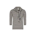 Max Mara Fenice Viscose Sweater with Scarf in Stone Grey | Sweaters | Luxury Shoes 