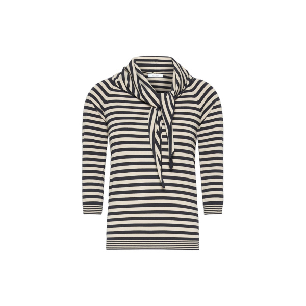 Max Mara Fenice Viscose Sweater with Scarf in Stone Grey | Sweaters | Luxury Shoes 