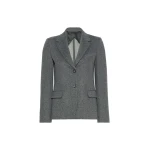 Max Mara Feroce Jacquard Jersey Blazer in Medium Grey | Blazers | Luxury Shoes 