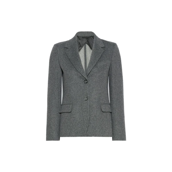 Feroce Jacquard Jersey Blazer in Medium Grey