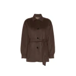 Max Mara Fervore Single-Breasted Cashmere Foule Jacket in Dark Brown | Blazers | Luxury Shoes 