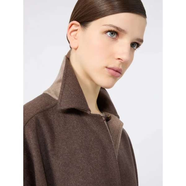 Max Mara Fervore Single-Breasted Cashmere Foule Jacket in Dark Brown | Blazers | Luxury Shoes 