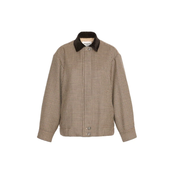 Max Mara Festa Houndstooth Wool Bomber Jacket in Brown | Jackets | Luxury Shoes 