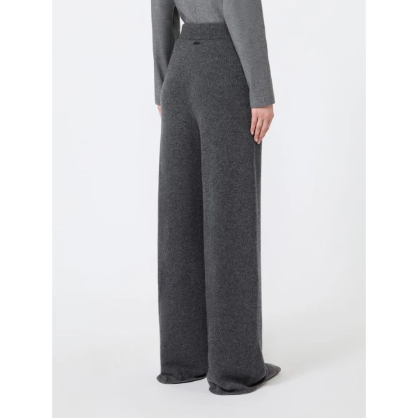 Max Mara Fiabe Wide Cashmere Trousers in Dark Grey | Wide leg pants | Luxury Shoes 