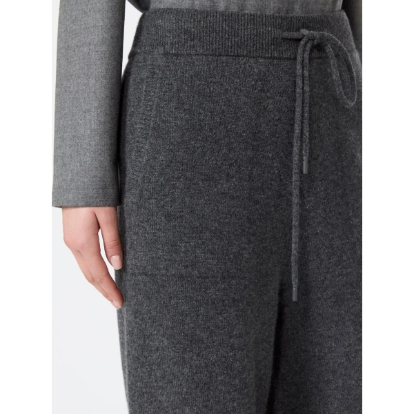 Max Mara Fiabe Wide Cashmere Trousers in Dark Grey | Wide leg pants | Luxury Shoes 