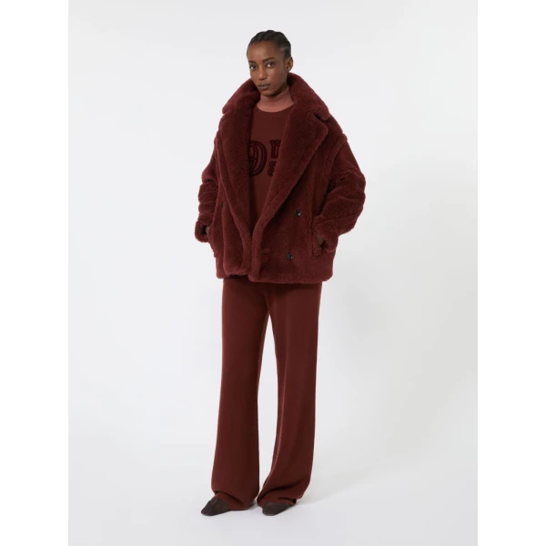 Max Mara Fiabe Wide Cashmere Trousers in Rust | Wide leg pants | Luxury Shoes 