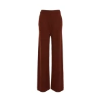 Max Mara Fiabe Wide Cashmere Trousers in Rust | Wide leg pants | Luxury Shoes 