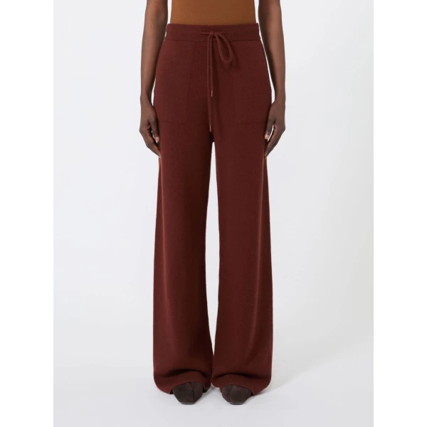 Max Mara Fiabe Wide Cashmere Trousers in Rust | Wide leg pants | Luxury Shoes 