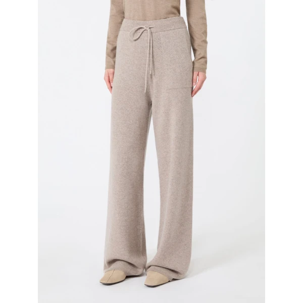 Max Mara Fiabe Wide Cashmere Trousers in Sand | Wide leg pants | Luxury Shoes 