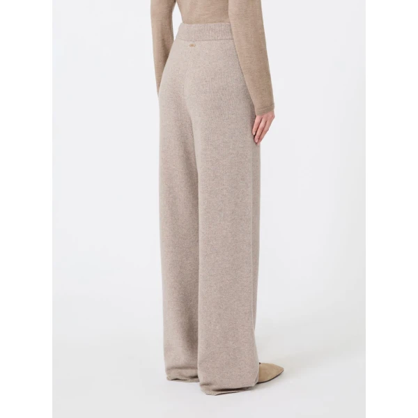 Max Mara Fiabe Wide Cashmere Trousers in Sand | Wide leg pants | Luxury Shoes 