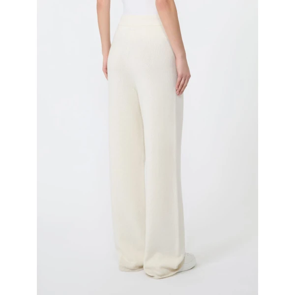 Max Mara Fiabe Wide Cashmere Trousers in White | Wide leg pants | Luxury Shoes 