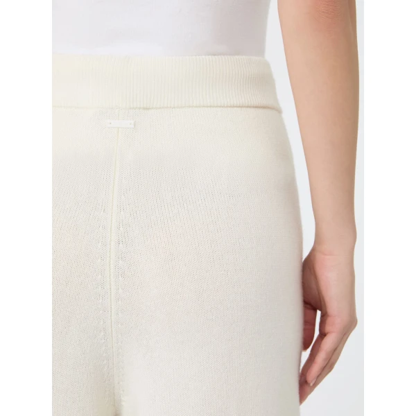 Max Mara Fiabe Wide Cashmere Trousers in White | Wide leg pants | Luxury Shoes 