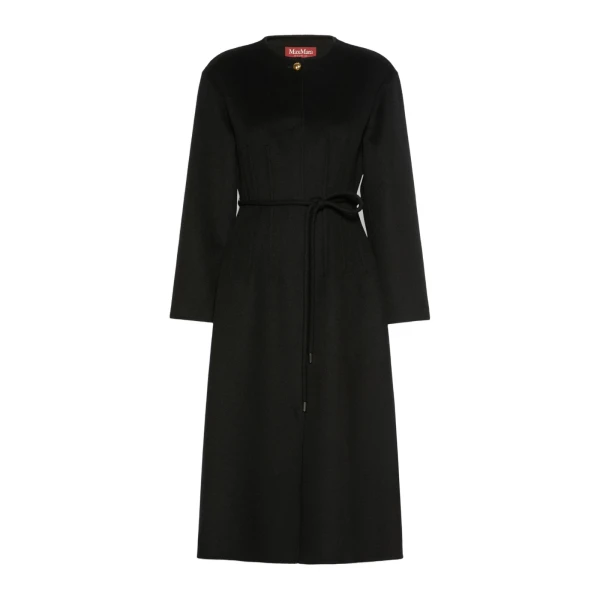 Fiacre Wool, Cashmere and Silk Redingote Coat in Black
