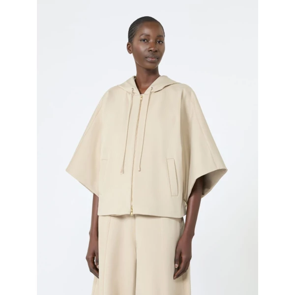 Max Mara Fidato Technical Cotton Jersey Boxy Sweater in Stone Grey | Sweaters | Luxury Shoes 